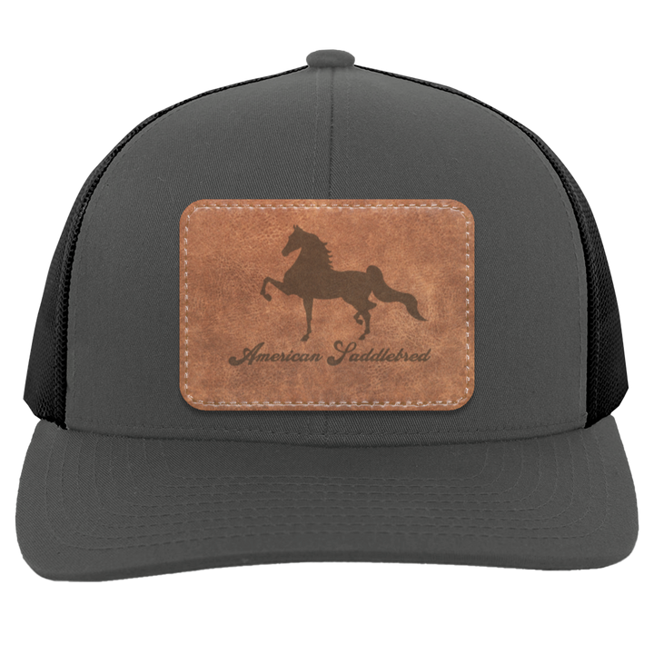 AMERICAN SADDLEBRED ON LEATHER 104C Trucker Snap Back - Patch