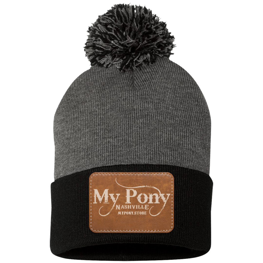 MY PONY NASHVILLE SP15 Pom Pom Knit Cap - Patch