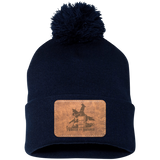 TURNIN AND BURNIN ON LEATHER SP15 Pom Pom Knit Cap - Patch