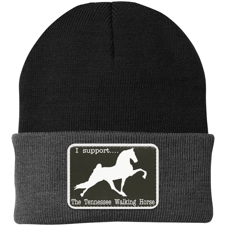 I SUPPORT THE TWH -RECTANGLE CP90 Knit Cap - Patch