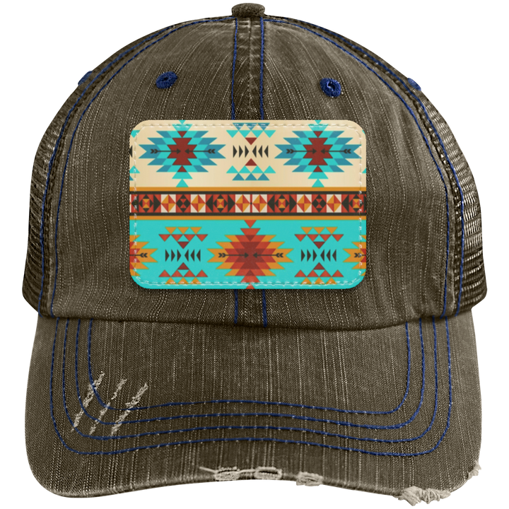 DUTTON RANCH 1 6990 Distressed Unstructured Trucker Cap - Patch