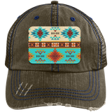 DUTTON RANCH 1 6990 Distressed Unstructured Trucker Cap - Patch