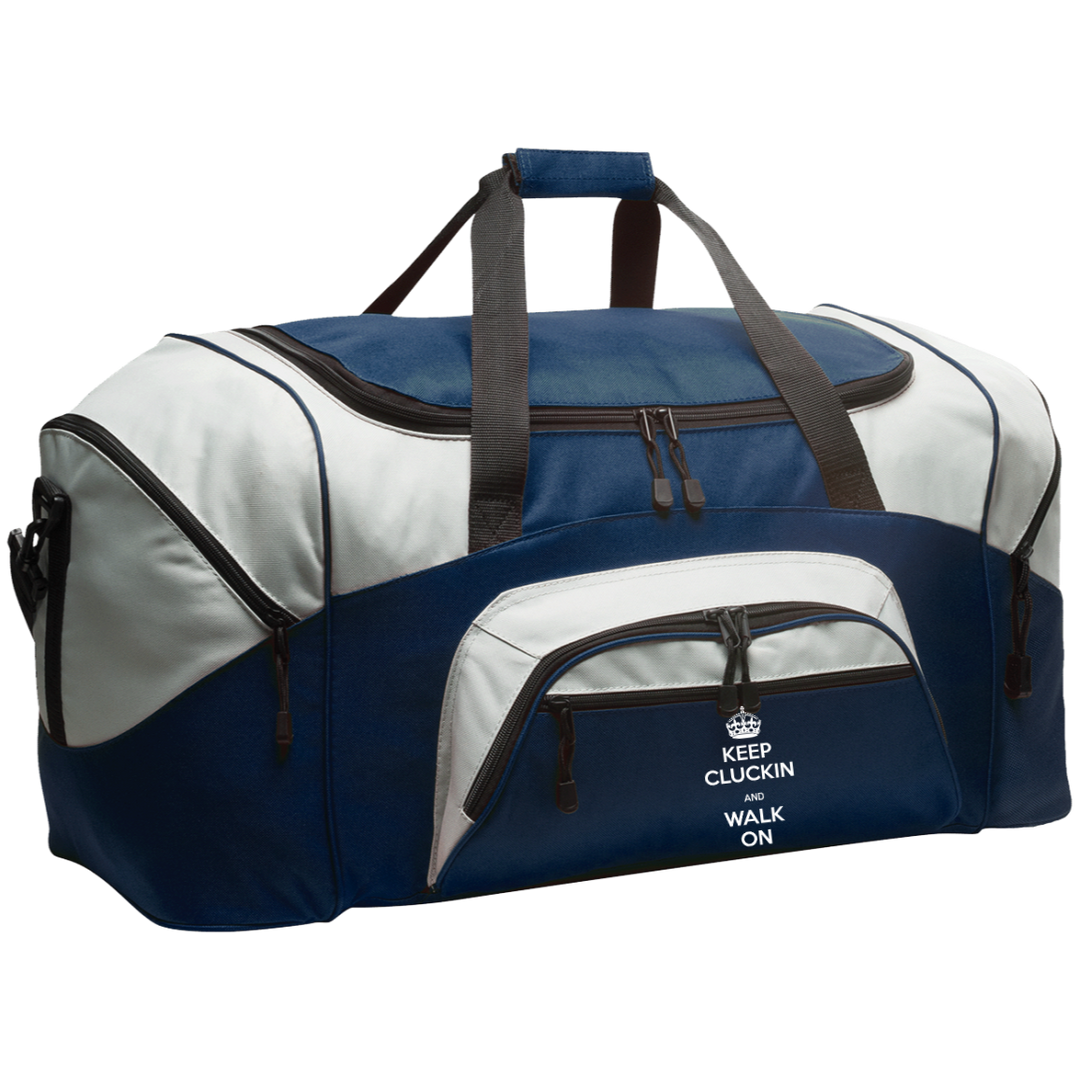 Keep Kluckin and Walk On BG99 Colorblock Sport Duffel