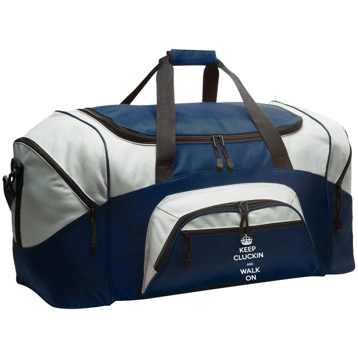 Keep Kluckin and Walk On BG99 Colorblock Sport Duffel
