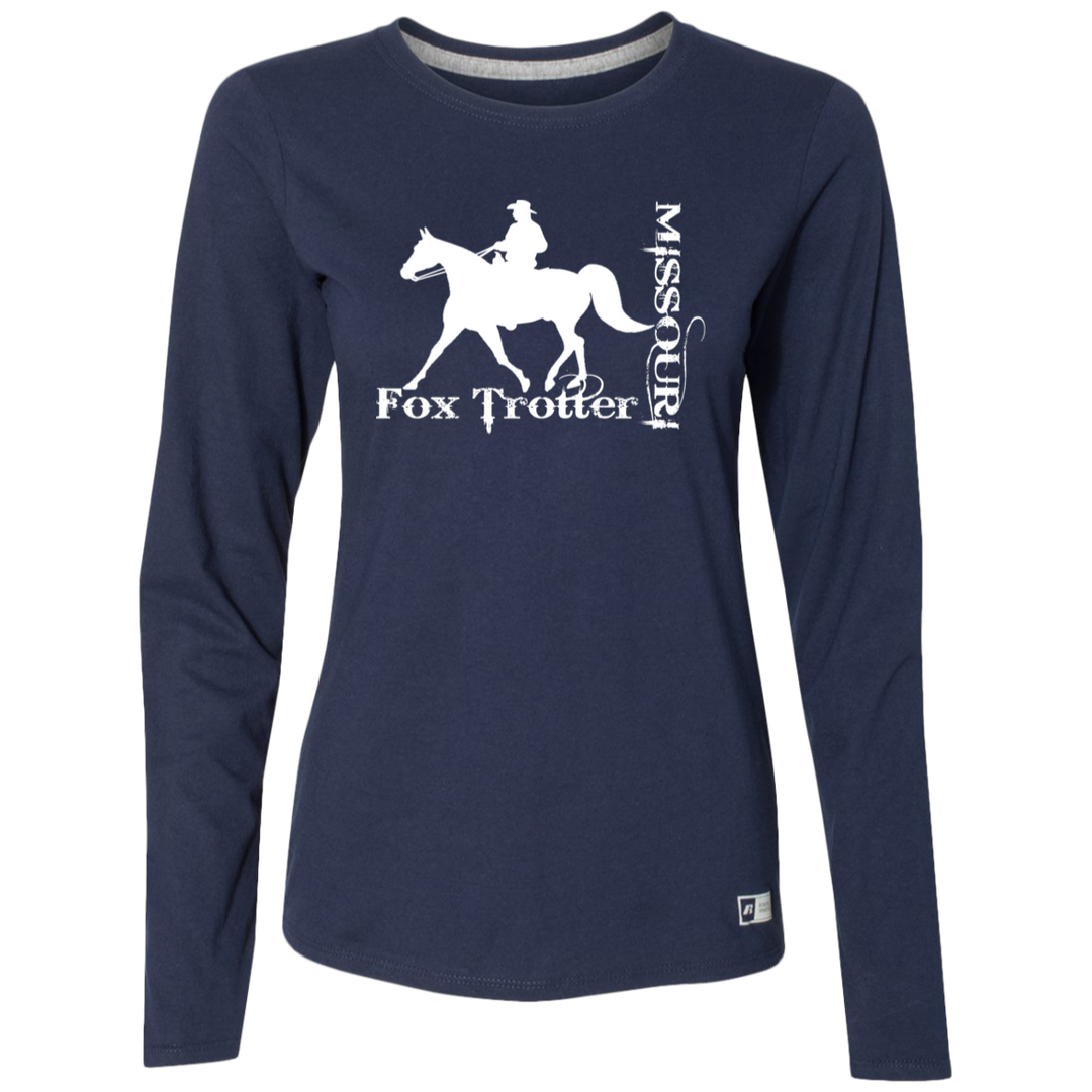MISSOURI FOX TROTTER (white) 4HORSE 64LTTX Ladies’ Essential Dri-Power Long Sleeve Tee