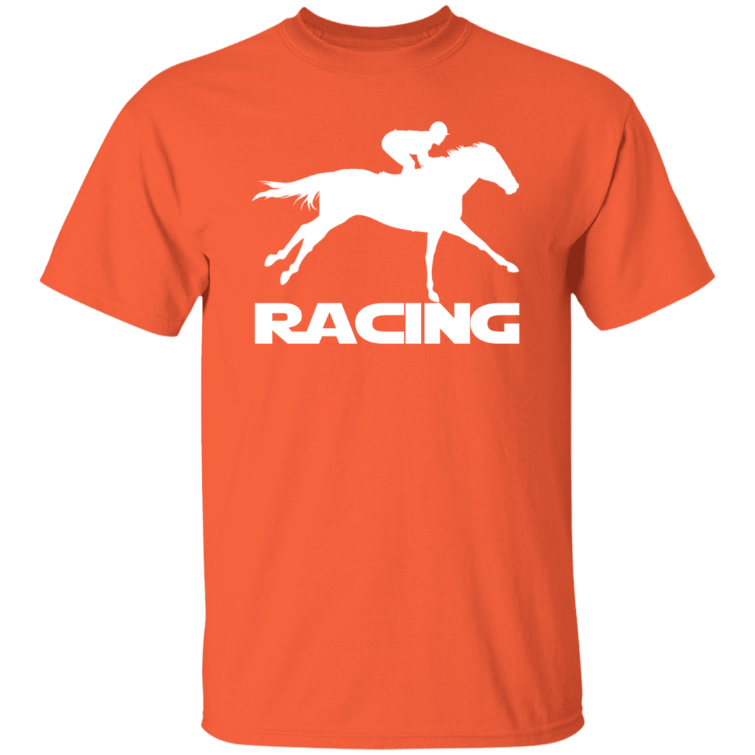 RACING (white) 4HORSE G500 5.3 oz. T-Shirt