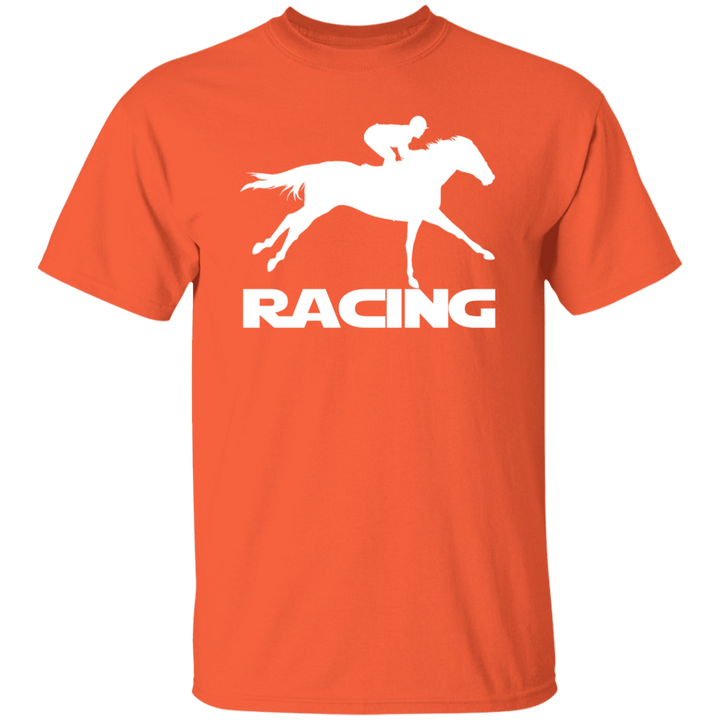 RACING (white) 4HORSE G500 5.3 oz. T-Shirt