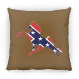 Rebel on the Rail Tennessee Walking Horse Performance ZP16 Medium Square Pillow