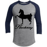 HACKNEY DESIGN 1 (black) 4HORSE YT200 Youth 3/4 Raglan Sleeve Shirt