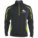 AMERICAN SADDLEBRED (DESIGN 1) WHITE 4HORSE ST851 Men/Women's Sport Wicking Colorblock 1/2 Zip