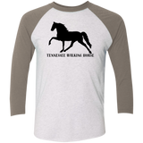 Tennessee Walker (black) 4HORSE NL6051 Tri-Blend 3/4 Sleeve Raglan T-Shirt