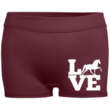 Love (TWH Pleasure) 1232 Ladies' Fitted Moisture-Wicking 2.5 inch Inseam Shorts