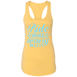 RIDE MORE WORRY LESS NL1533 Ladies Ideal Racerback Tank