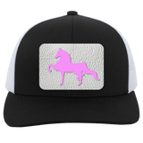 AMERICAN SADDLEBRED PINK 104C Trucker Snap Back - Patch