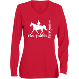 MISSOURI FOX TROTTER (white) 4HORSE 1788 Ladies' Moisture-Wicking Long Sleeve V-Neck Tee