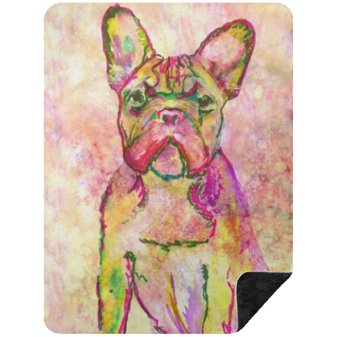 FRENCHIE 1 BSHL Premium Black Sherpa Blanket 60x80
