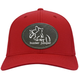 HUNTER JUMPER BLACK LEATHER CP80 Twill Cap - Patch