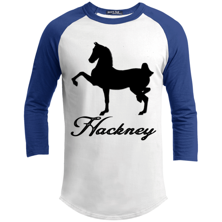 HACKNEY DESIGN 1 (black) 4HORSE YT200 Youth 3/4 Raglan Sleeve Shirt
