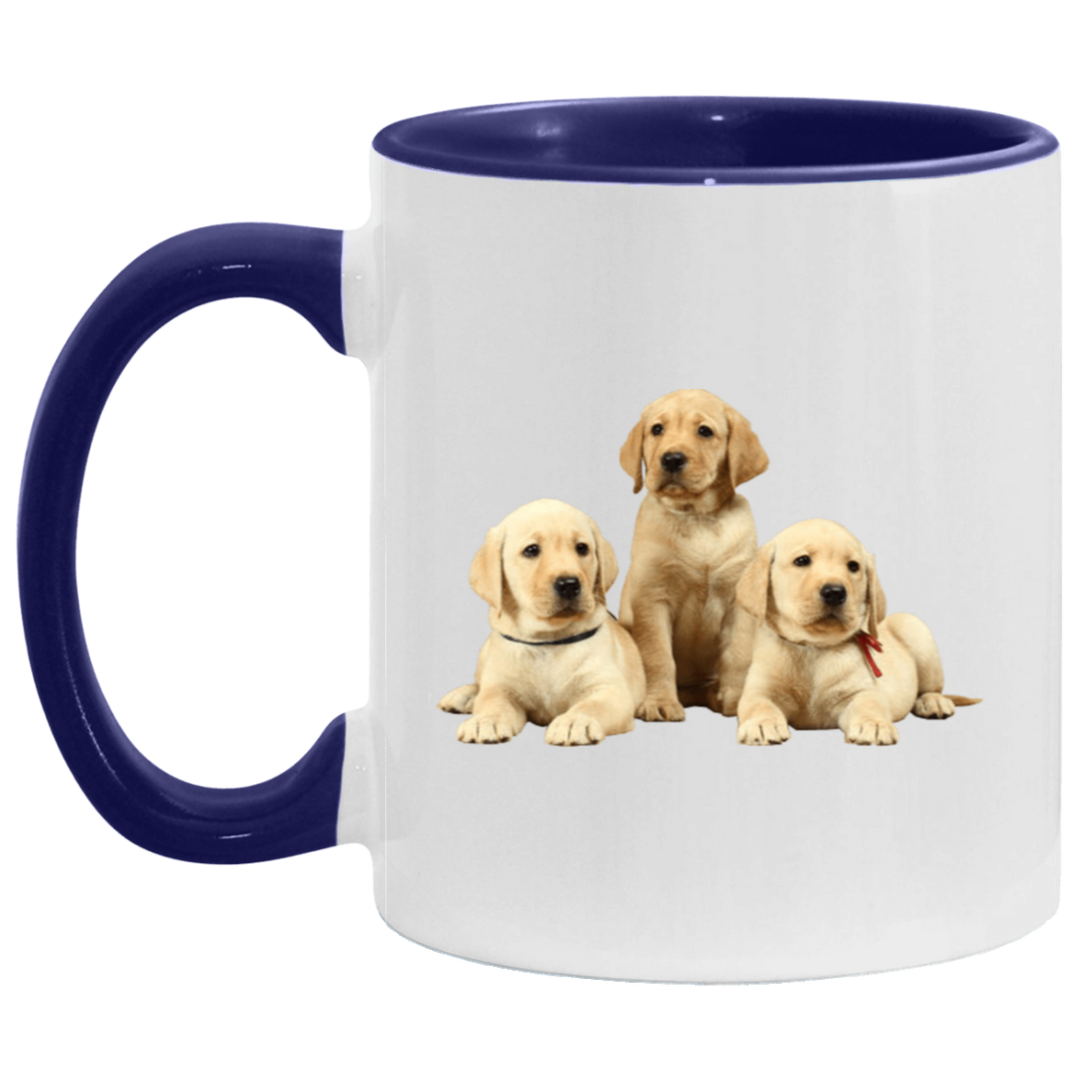 YELLOW LAB PUPS 1 AM11OZ 11 oz. Accent Mug