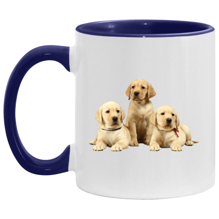 YELLOW LAB PUPS 1 AM11OZ 11 oz. Accent Mug