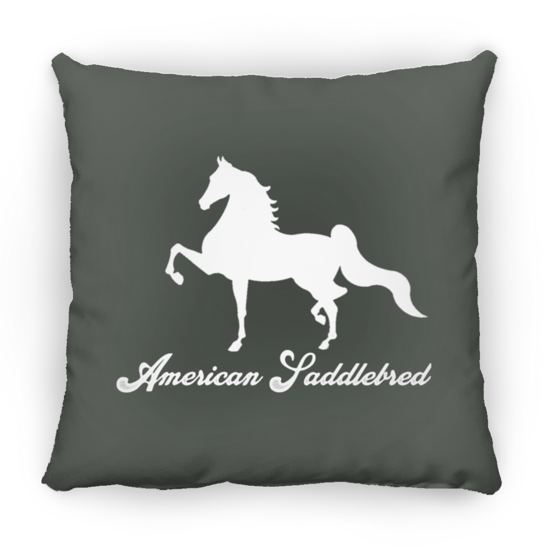 AMERICAN SADDLEBRED (DESIGN 1) WHITE 4HORSE PILLOWS THREE SIZES