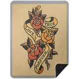 VINTAGE TAT 1 BSHL Premium Black Sherpa Blanket 60x80