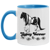 GYPSY VANNER 4HORSE (BLACK LETTERS) AM11OZ 11 oz. Accent Mug