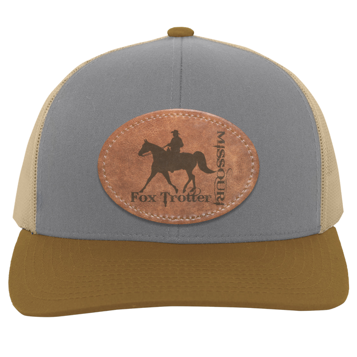MISSOURI FOX TROTTER ON LEATHER 104C Trucker Snap Back - Patch