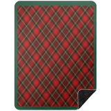 RED TARTAN BSHL Premium Black Sherpa Blanket 60x80