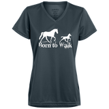 BORN TO WALK 1790 Ladies’ Moisture-Wicking V-Neck Tee