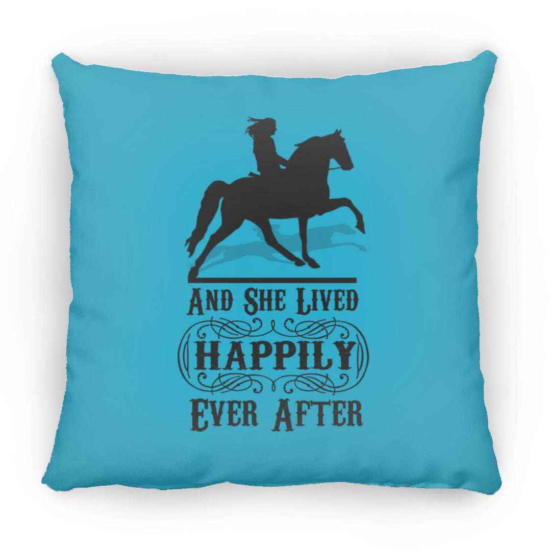 HAPPILY EVER AFTER (TWH Pleasure) Blk ZP18 Large Square Pillow