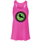 Tennessee Walking Horse  PERFORMANCE LIME GREEN BLACK LACE B8800 Flowy Racerback Tank