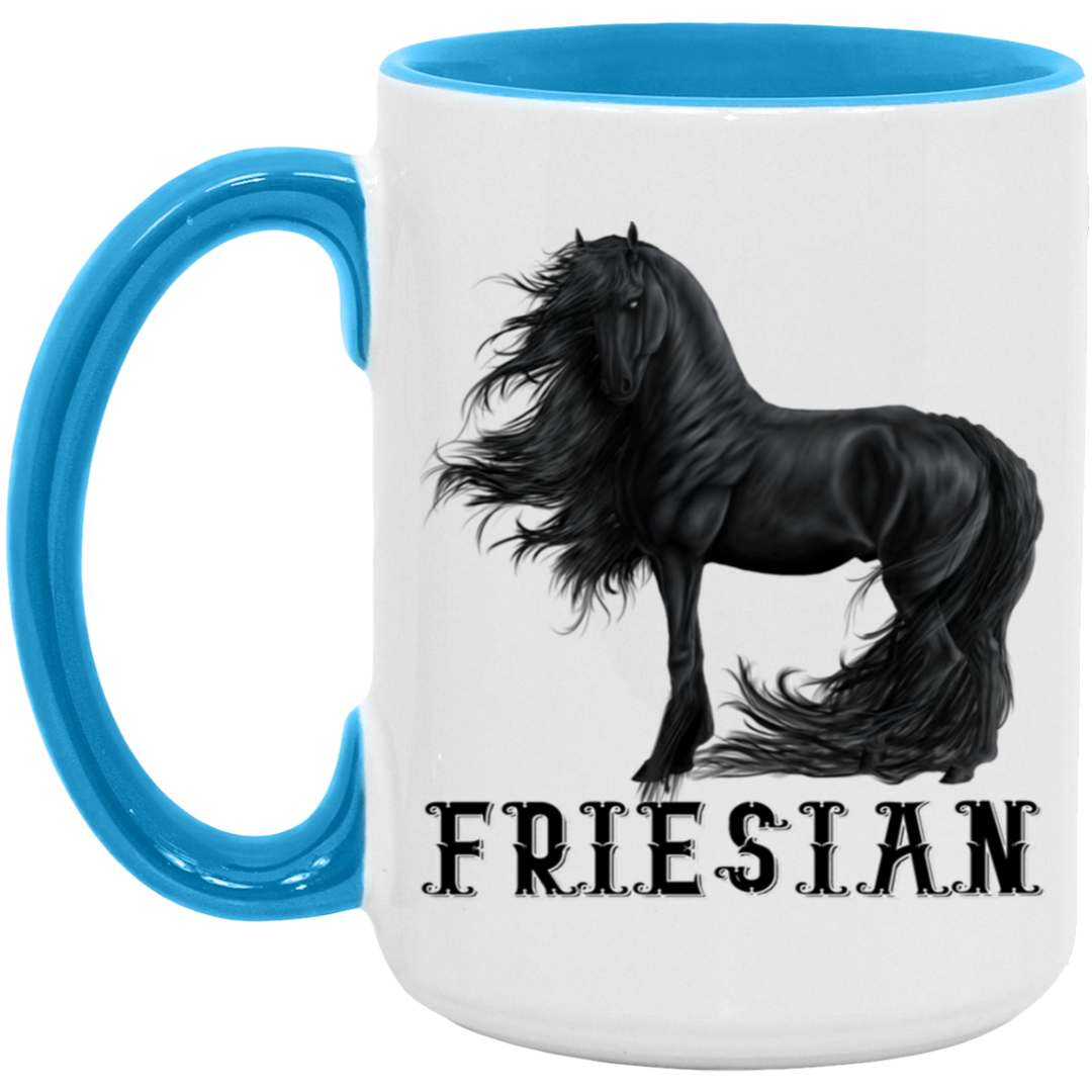 FRIESIAN STYLE 1 4HORSE AM15OZ 15oz. Accent Mug