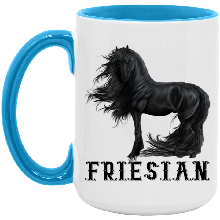 FRIESIAN STYLE 1 4HORSE AM15OZ 15oz. Accent Mug