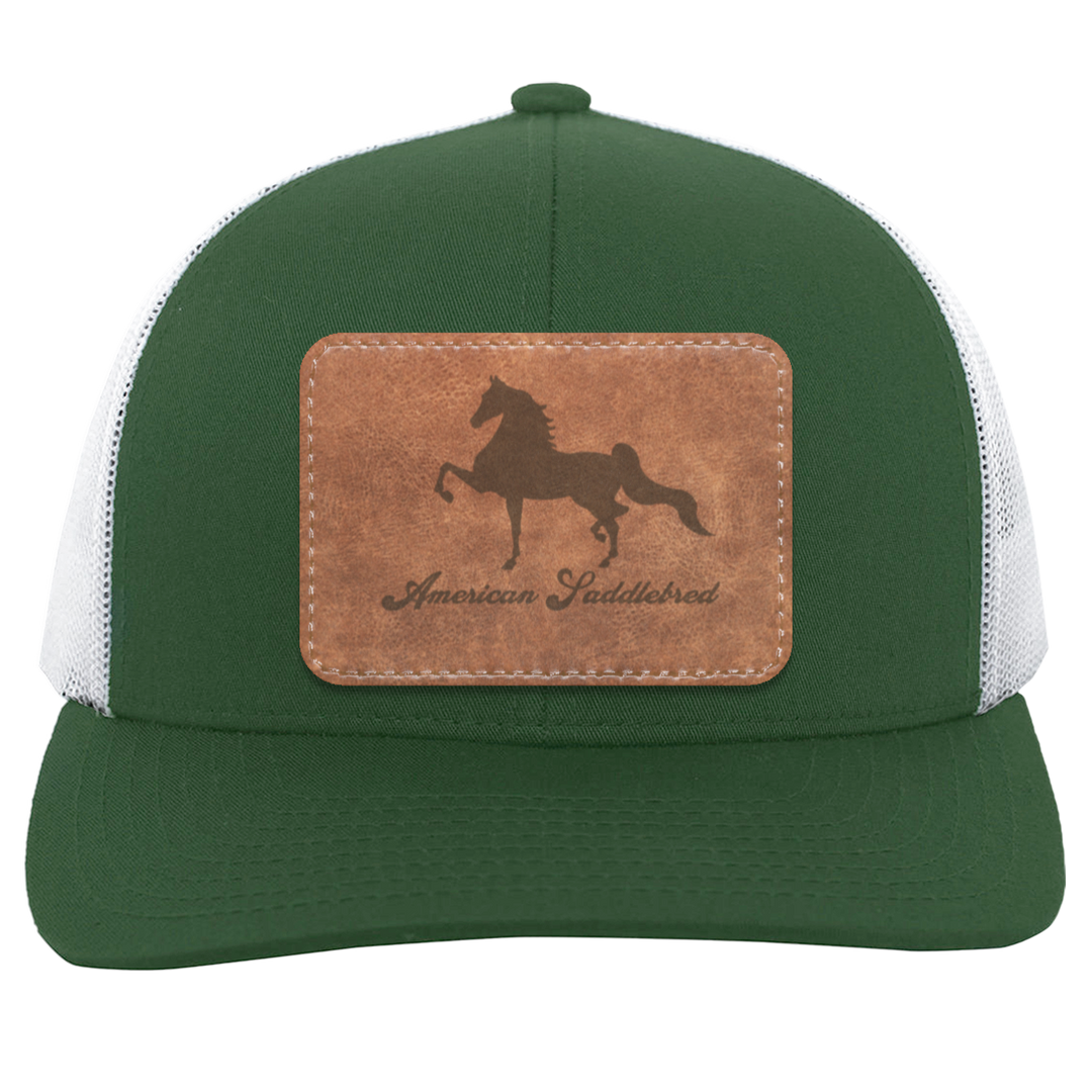 AMERICAN SADDLEBRED ON LEATHER 104C Trucker Snap Back - Patch