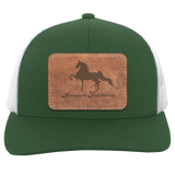 AMERICAN SADDLEBRED ON LEATHER 104C Trucker Snap Back - Patch