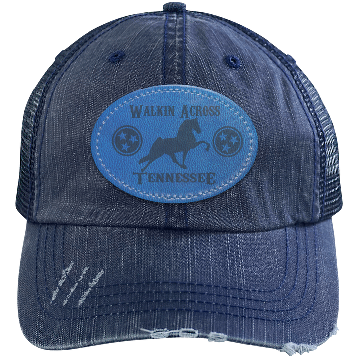 WALKIN ACROSS TENNESSEE TWH 6990 Distressed Unstructured Trucker Cap - Patch