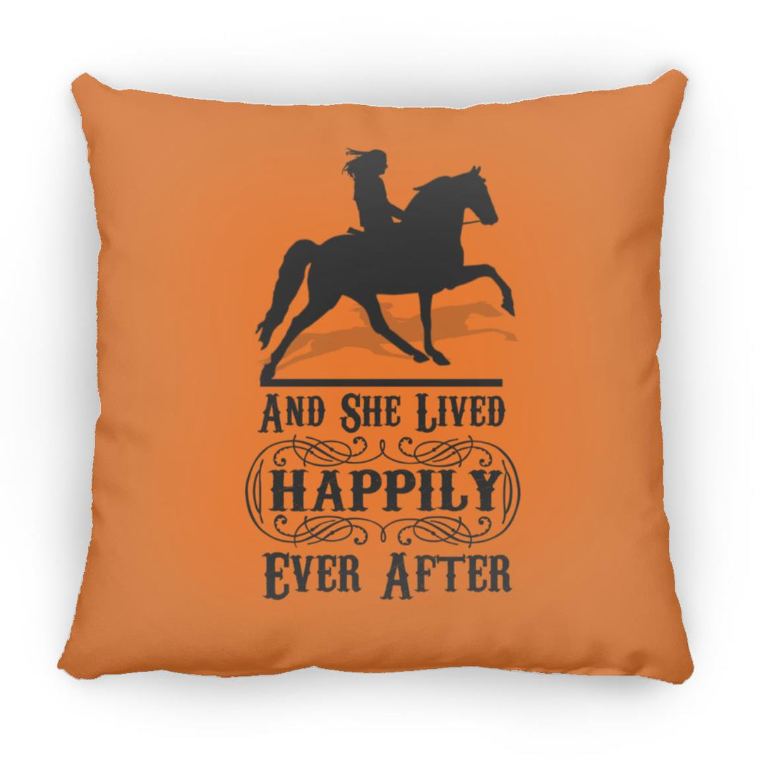 HAPPILY EVER AFTER (TWH Pleasure) Blk ZP16 Medium Square Pillow