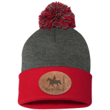 MISSOURI FOX TROTTER ON LEATHER SP15 Pom Pom Knit Cap - Patch