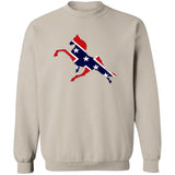 Rebel on the Rail Tennessee Walking Horse Performance G180 Crewneck Pullover Sweatshirt