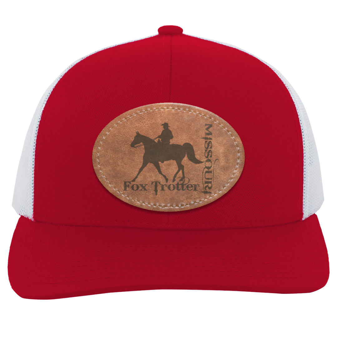 MISSOURI FOX TROTTER ON LEATHER 104C Trucker Snap Back - Patch