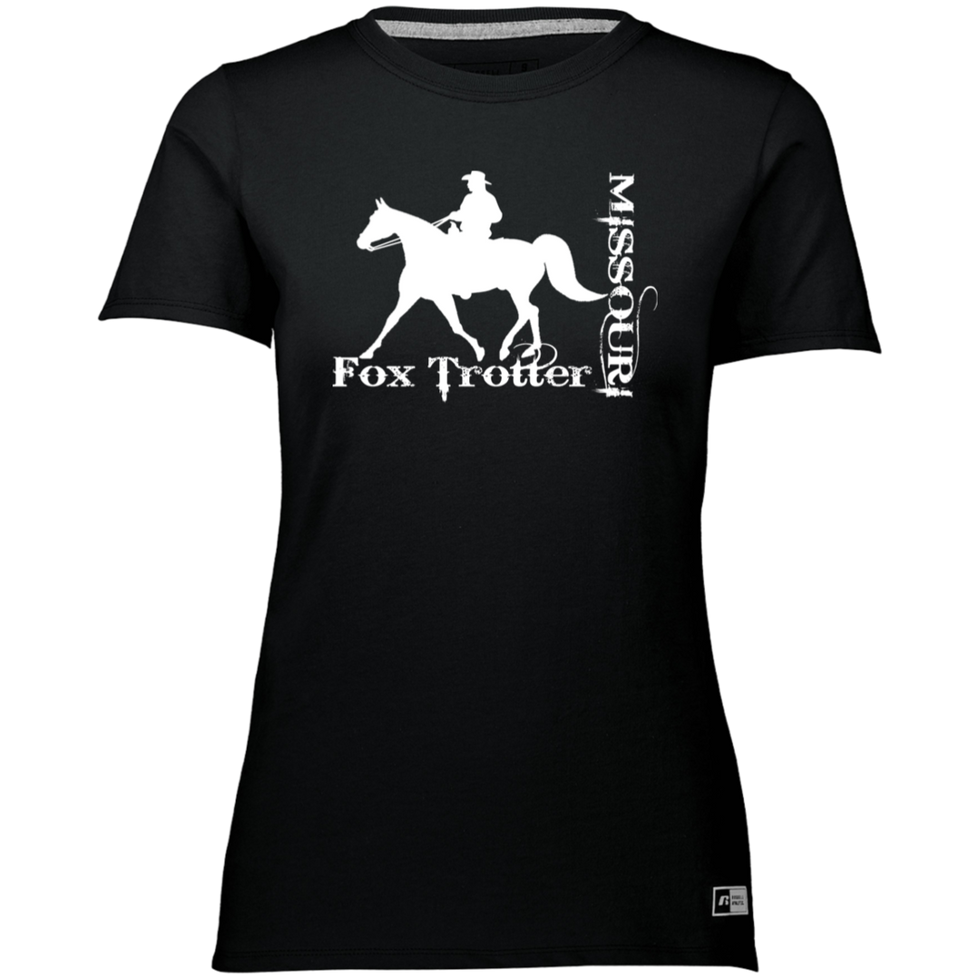 MISSOURI FOX TROTTER (white) 4HORSE 64STTX Ladies’ Essential Dri-Power Tee