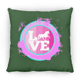TWH PLEASURE BLEACH SPLATTER PINK TEAL ZP14 Small Square Pillow