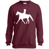 Missouri Fox Trotter LADY FINAL ART WHITE PC90Y Youth Crewneck Sweatshirt