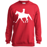 Missouri Fox Trotter LADY FINAL ART WHITE PC90Y Youth Crewneck Sweatshirt