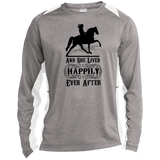 HAPPILY EVER AFTER (TWH Pleasure) Blk ST361LS Long Sleeve Heather Colorblock Performance Tee