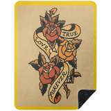 VINTAGE TAT 1 BSHL Premium Black Sherpa Blanket 60x80