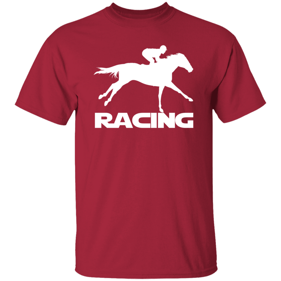 RACING (white) 4HORSE G500 5.3 oz. T-Shirt