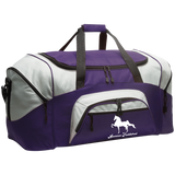 AMERICAN SADDLEBRED (DESIGN 1) WHITE 4HORSE BG99 Colorblock Sport Duffel