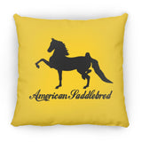 American Saddlebred 2 (black) ZP16 Medium Square Pillow